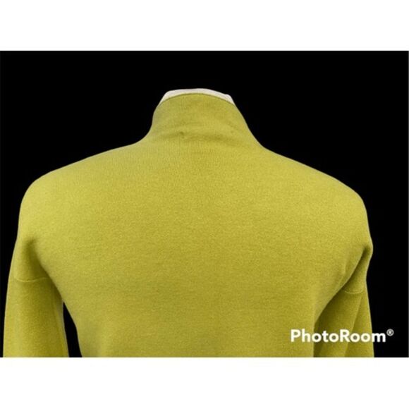 Tahari Mock Neck Sweater Sz. S Green Jeweled Buttons Holiday Party - Picture 3 of 10